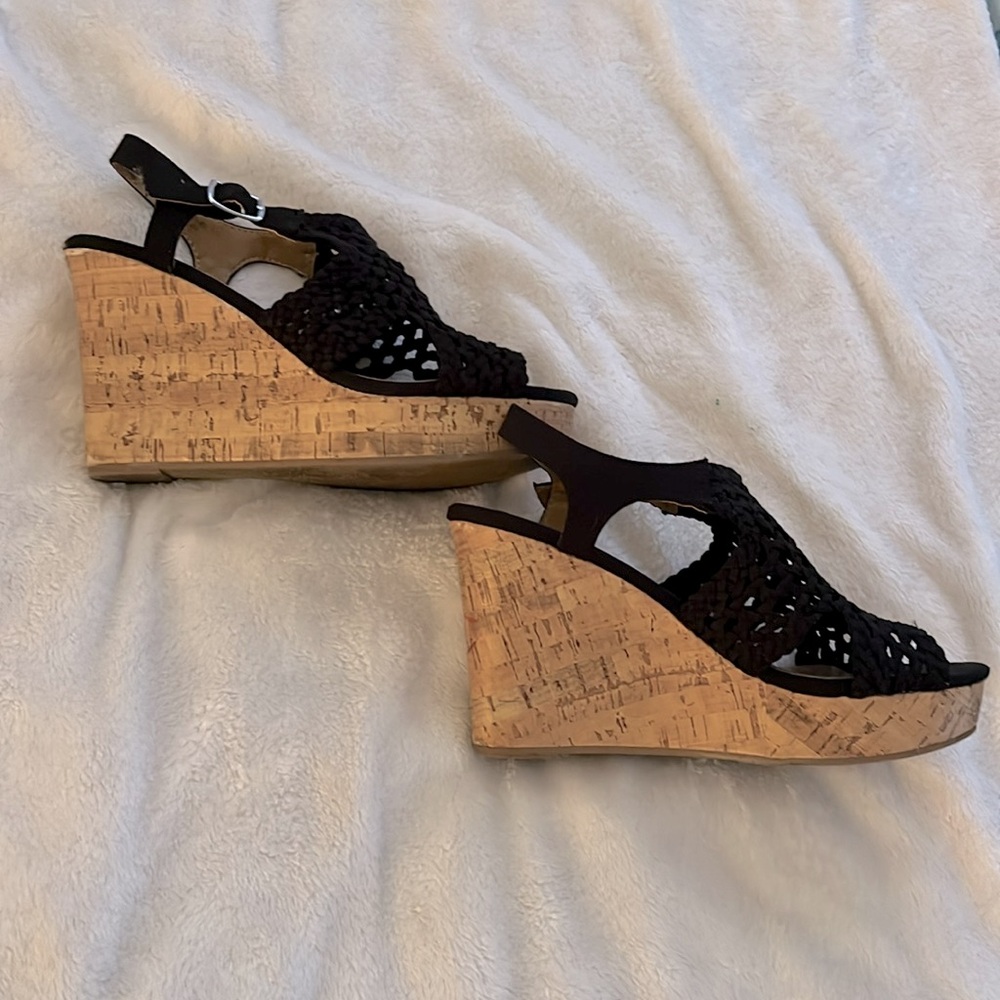 Wedge Slingback woven sandals - Picture 4 of 6